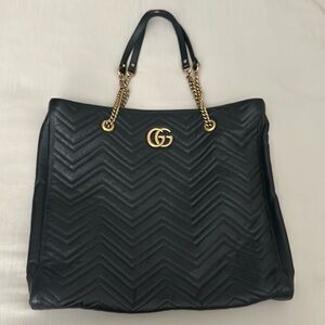 Gently used GUCCI leather tote.
